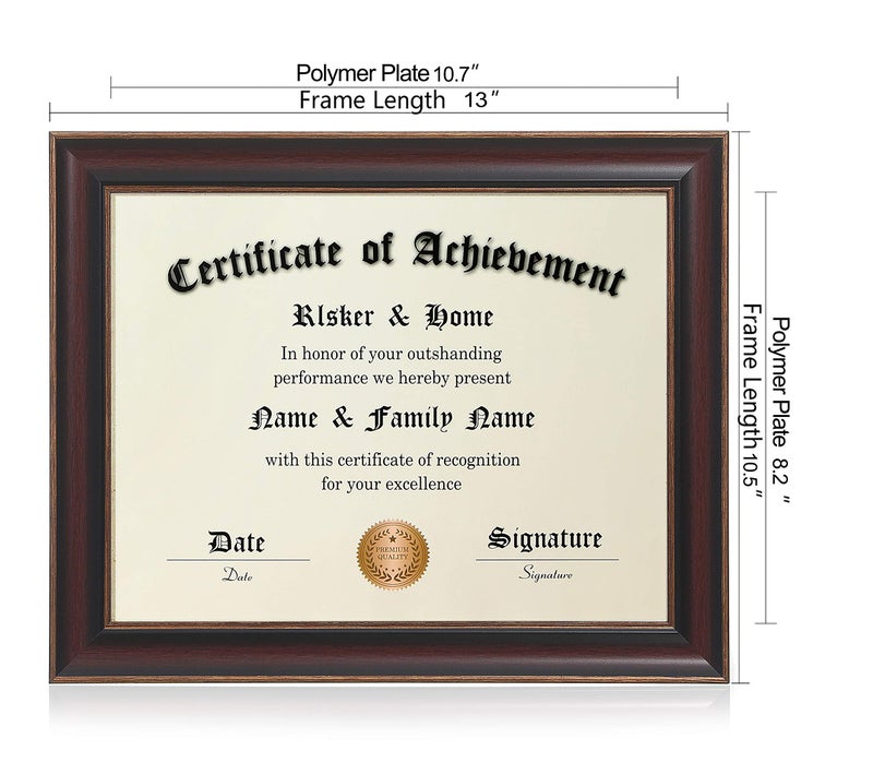 ELSKER&HOME 8.5x11 Certificate Frame - Classic Cherry Wood Color - 2.0 mm Panels - Only 8.5x11 Inch Without Mat - for Document/Photo (2 Pack) - Image 4